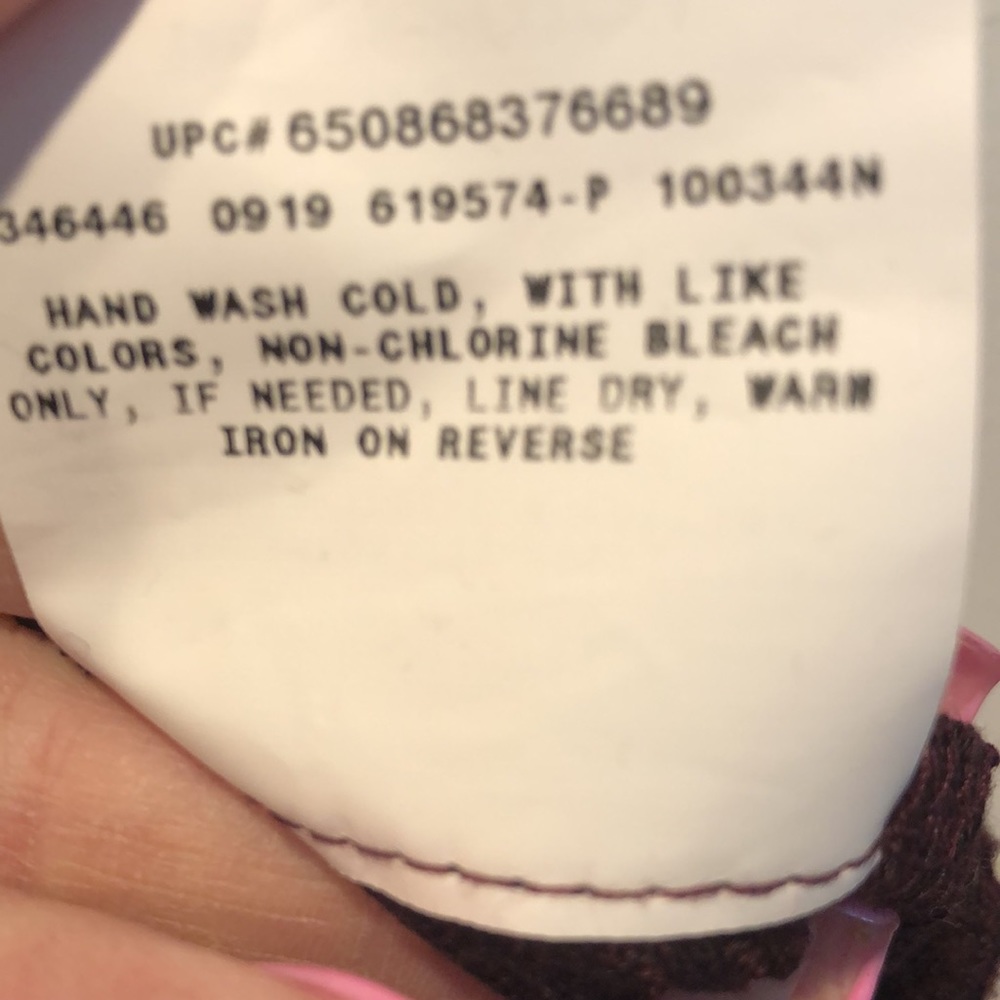 Burgundy light weight ribbed cowl neck sweater. - Picture 8 of 12